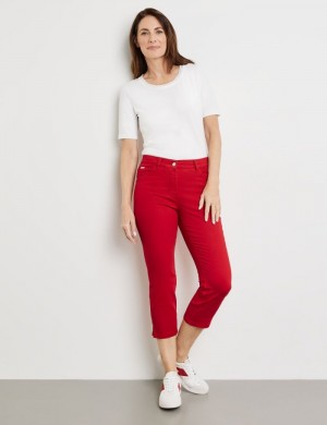 Gerry Weber 3/4-length jeans SOL꞉INE BEST4ME High Light Bukser Rød | XQMR3163