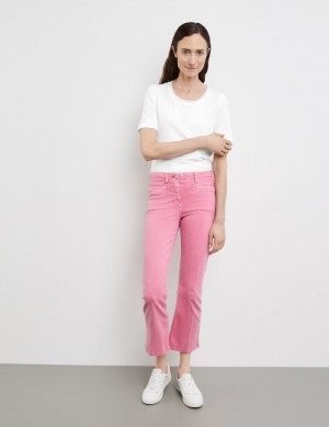 Gerry Weber 7/8-length jeans MAR꞉LIE Flared Fit Cropped Bukser Rosa | RCFV7989