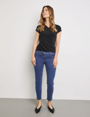 Gerry Weber 7/8-length jeans SOL꞉INE BEST4ME Cropped Bukser Blå | PLVZ1131