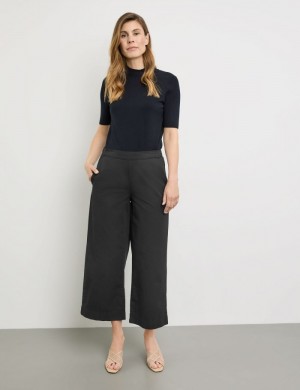 Gerry Weber 7/8-length trousers with a stretch waistband on the back Bukser Svarte | ISJN0202