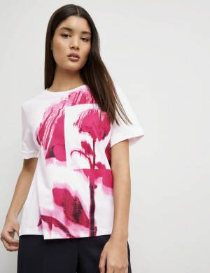 TAIFU Cotton T-shirt T-skjorte Rosa | FTAM9842