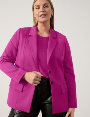 SAMOON Elegant blazer Blazere Rosa | WJFW4355