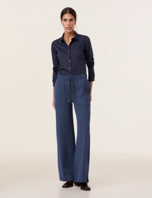 Gerry Weber Elegant pull-on trousers Bukser Blå | WVGS1651