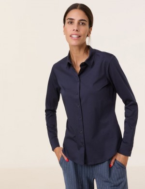 Gerry Weber Fitted shirt blouse Bluse Blå | LZWV0673