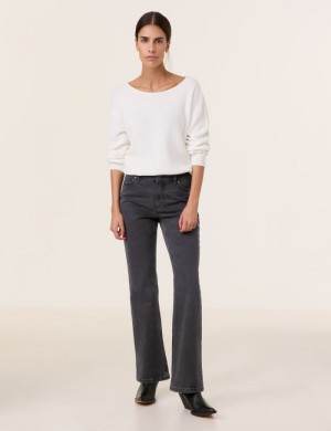 Gerry Weber Five-pocket design with a flared leg Bukser Svarte | YFHH2896