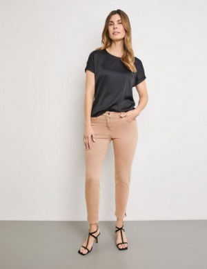 Gerry Weber Five-pocket jeans, SOL꞉INE BEST4ME Cropped Bukser Brune | EFVY1559