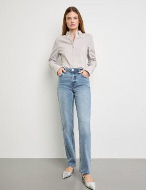 TAIFU Jeans with a straight leg Bukser Blå | RBDK2678