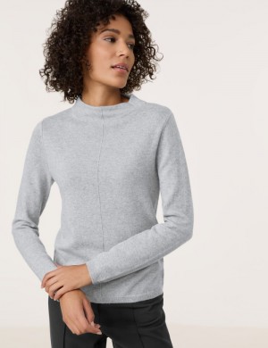 Gerry Weber Jumper with cashmere Strikkevarer Grå | UIIM7676