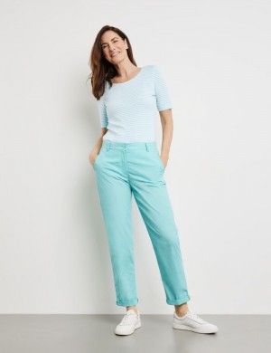 Gerry Weber KES꞉SY CHINO with a stretch waistband Bukser Blå | HKYR8243