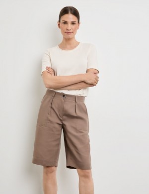 Gerry Weber KIA꞉RA RELAXED FIT Bermudas Bukser Brune | GCUP2415