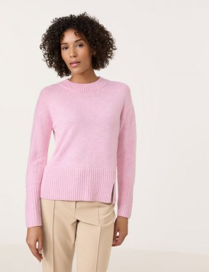 Gerry Weber Knitted jumper with a turtleneck Strikkevarer Rosa | LMBD2156