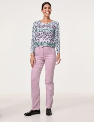 Gerry Weber MAR꞉LIE FLARED FIT corduroy trousers Bukser Lilla | MWPK4781