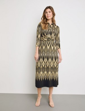 Gerry Weber Maxi dress with wrap-over effect Kjole Multicolor | YRQS0296