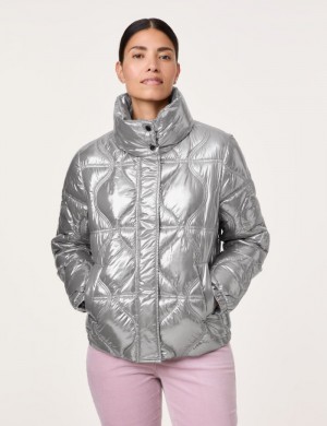 Gerry Weber Outdoor jacket with a metallic finish Jakker Sølv | GNST8370