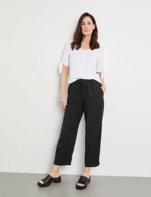 Gerry Weber Pull-on trousers KIA꞉RA RELAXED FIT Bukser Svarte | GAQD3919