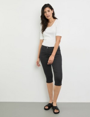 Gerry Weber SOL꞉INE BEST4ME Capris Bukser Svarte | UIQU3636