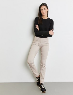 Gerry Weber SOL꞉INE BEST4ME SLIM FIT Bukser Beige | JDMG4229