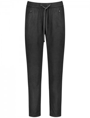 Gerry Weber Slip-on trousers KA꞉JA TRACKSUIT BOTTOMS Bukser Svarte | IQWH8151