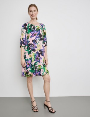 Gerry Weber Tent dress made of sustainable viscose fabric Kjole Multicolor | OVDH4390