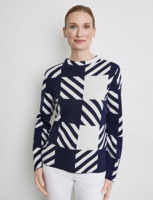 Gerry Weber Turtleneck jumper Strikkevarer Blå | JQWW0952