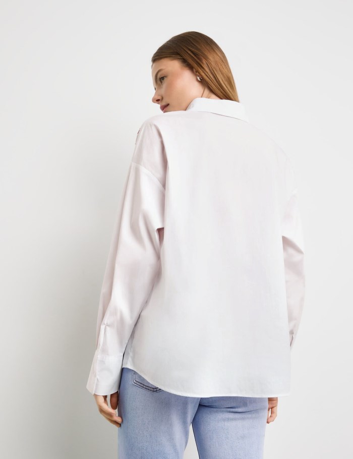 TAIFU 1/1-sleeve blouse Bluse Hvite | JVWL6013