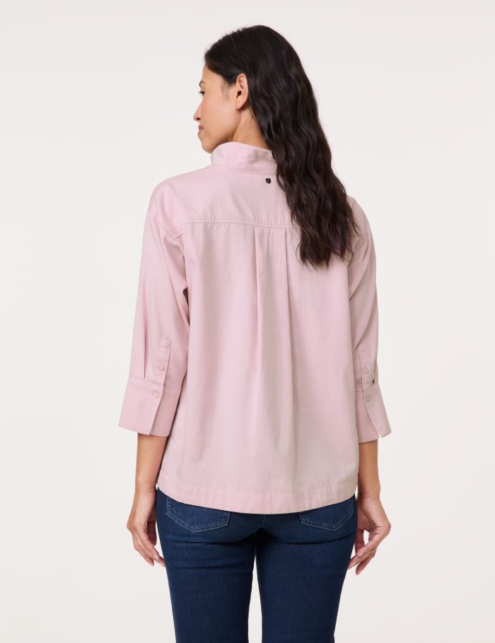 Gerry Weber 3/4 sleeve cotton blouse Bluse Rosa | DBUQ5188