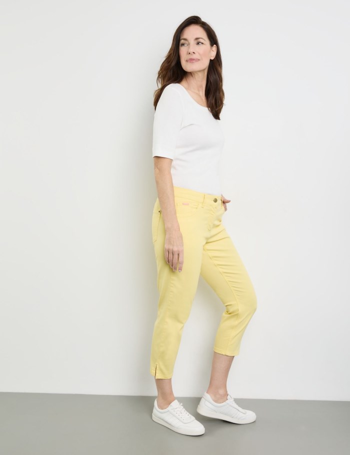 Gerry Weber 3/4-length jeans SOL꞉INE BEST4ME High Light Bukser Gul | FTEK0467