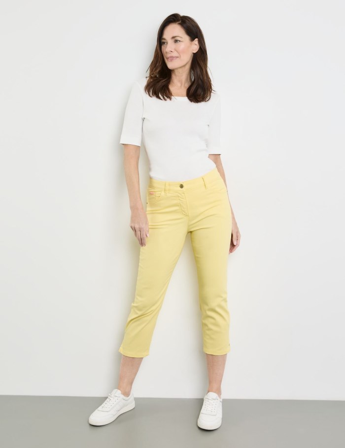 Gerry Weber 3/4-length jeans SOL꞉INE BEST4ME High Light Bukser Gul | FTEK0467