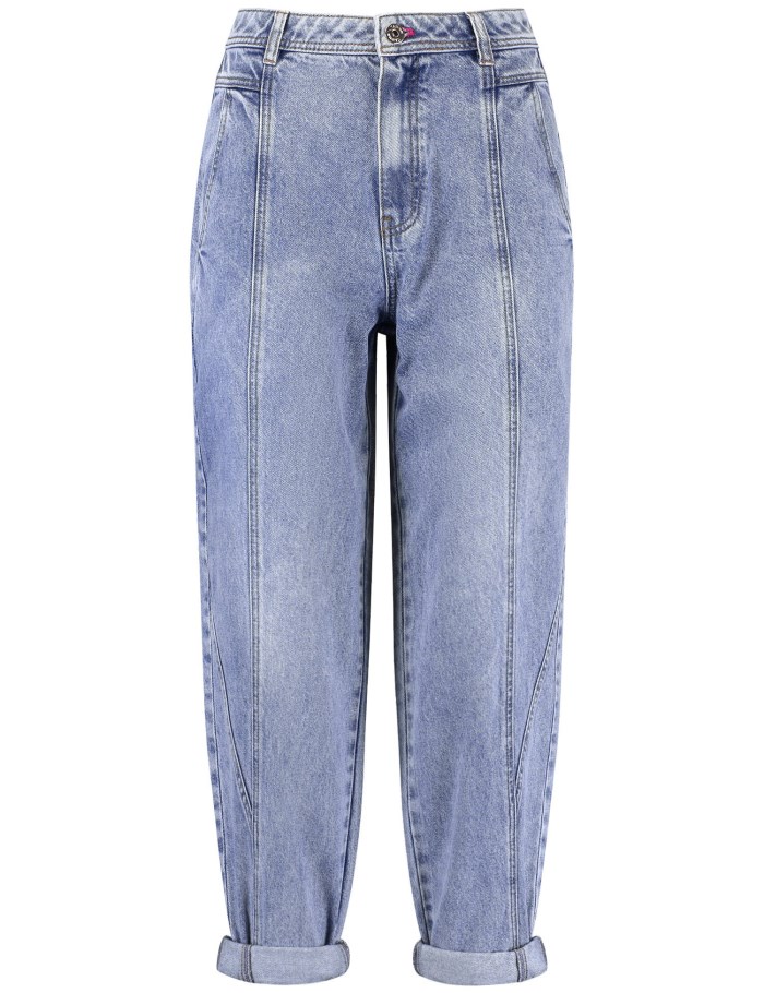 TAIFU 3/4-length jeans in a balloon fit Bukser Blå | DTSP9262