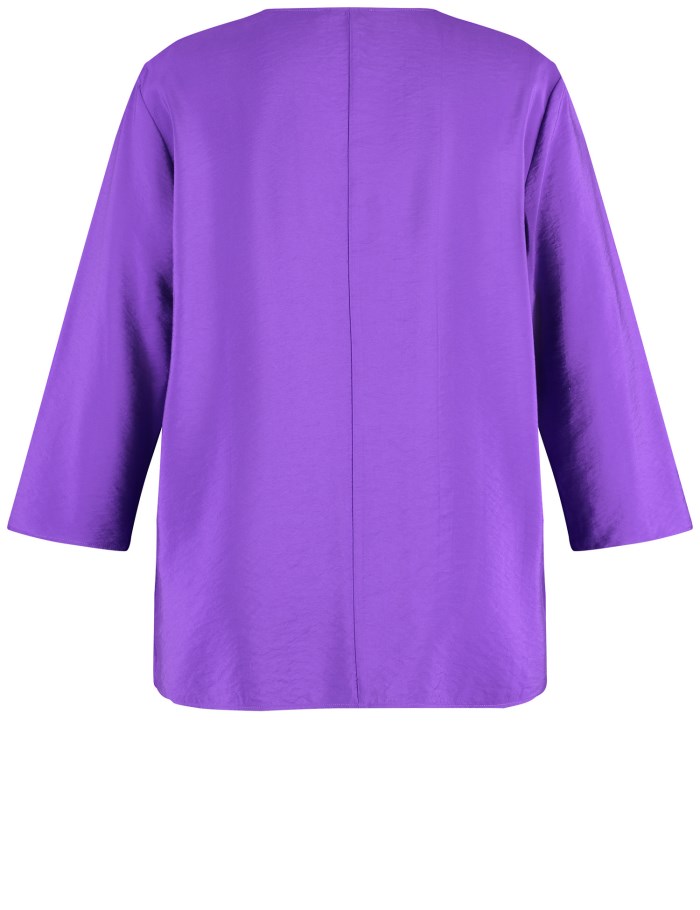 SAMOON 3/4-sleeve blouse with a subtle shimmer Bluse Lilla | UEYT2926