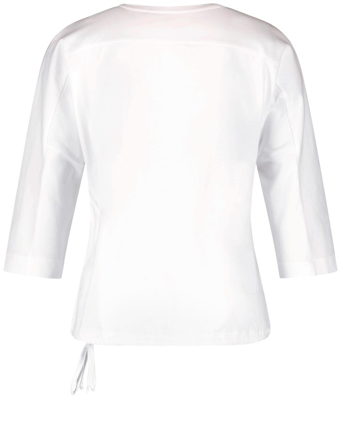 Gerry Weber 3/4-sleeve top with a drawstring T-skjorte Hvite | ELWC1584