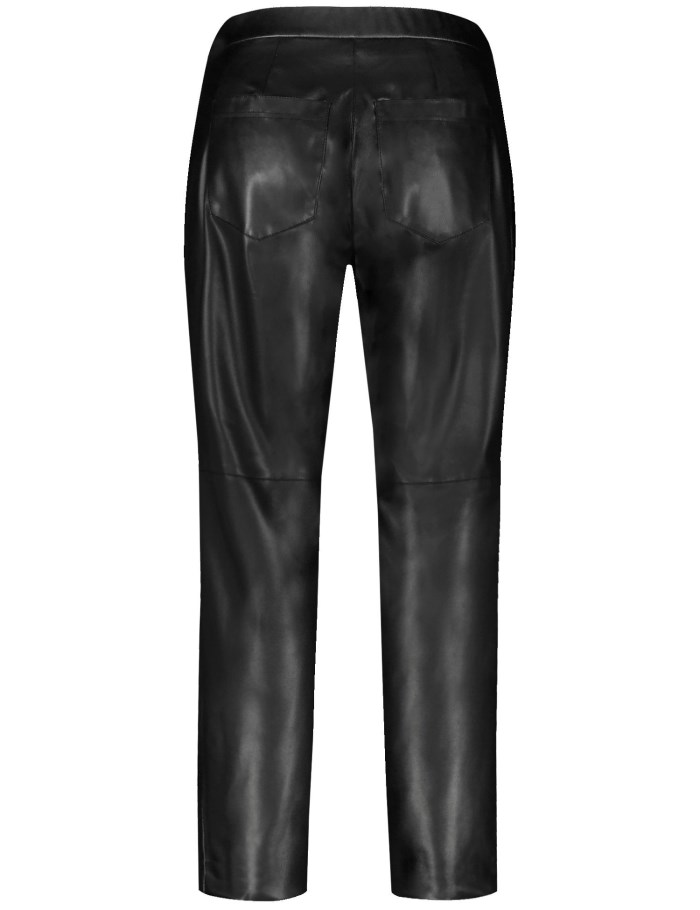 Gerry Weber 7/8-length faux leather trousers Bukser Svarte | ZNKW8129