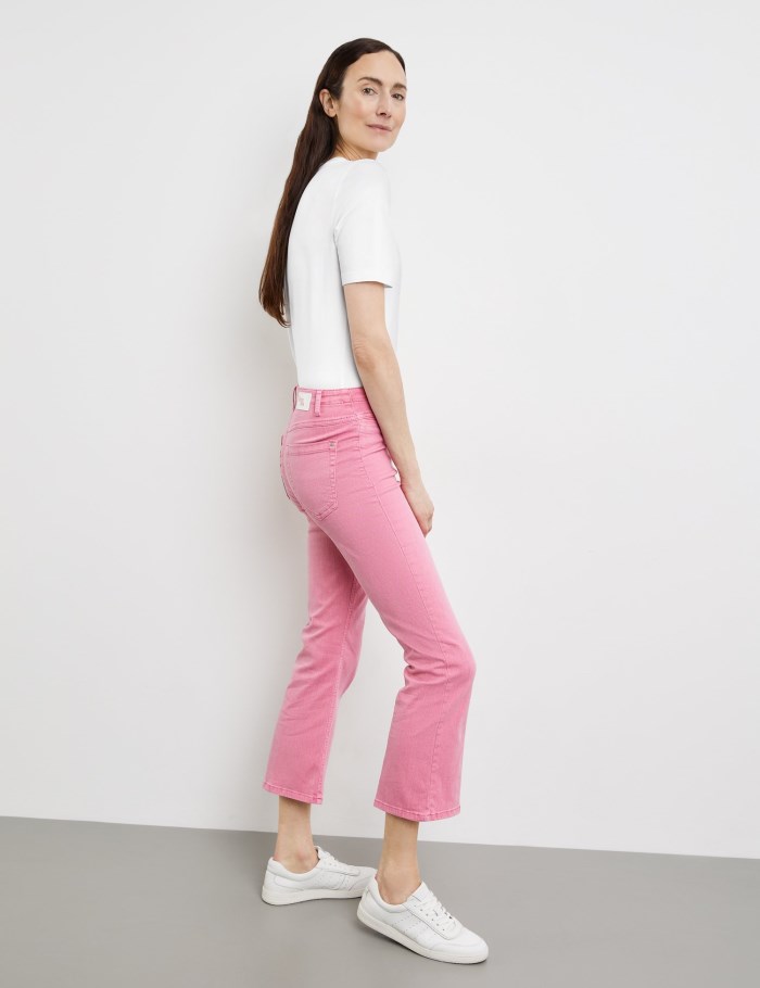 Gerry Weber 7/8-length jeans MAR꞉LIE Flared Fit Cropped Bukser Rosa | RCFV7989