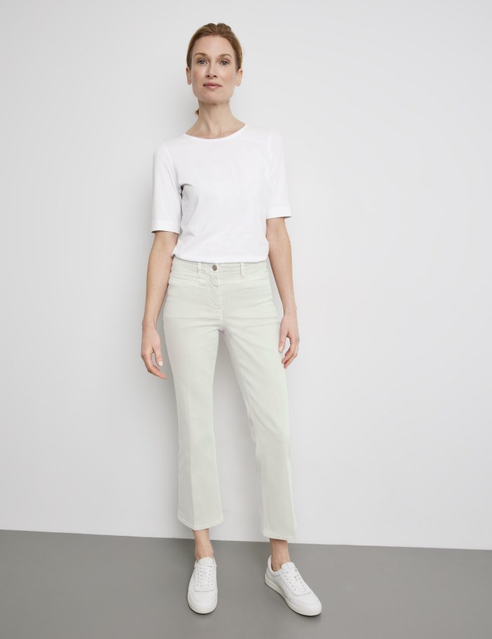 Gerry Weber 7/8-length jeans MAR꞉LIE Flared Fit Cropped Bukser Beige | RRRX2314