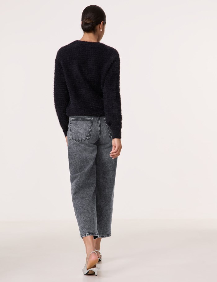 TAIFU 7/8-length jeans in a relaxed fit Bukser Grå | GOES8583