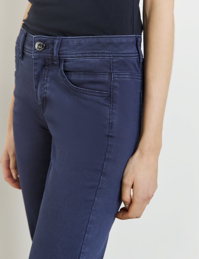 TAIFU 7/8-length jeans in a slim fit Bukser Blå | TJXD0205