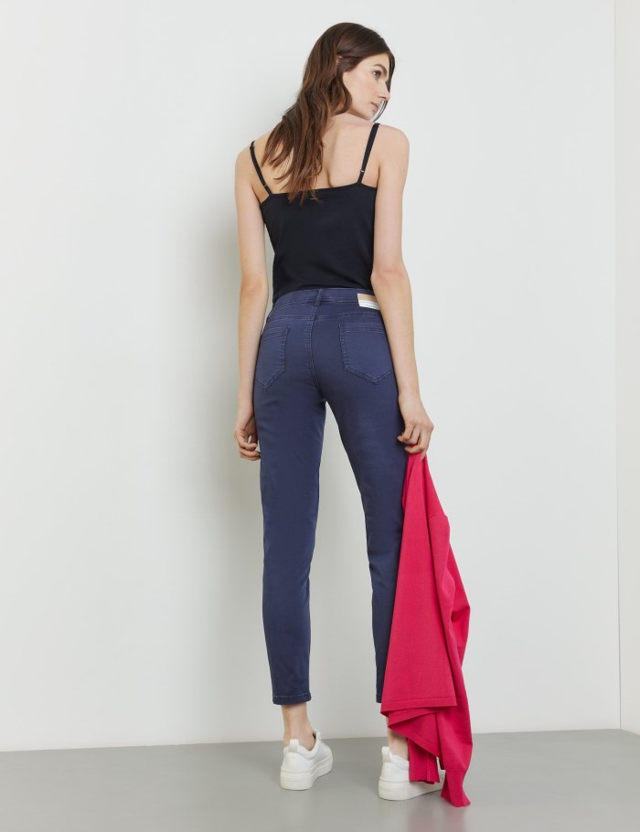 TAIFU 7/8-length jeans in a slim fit Bukser Blå | TJXD0205