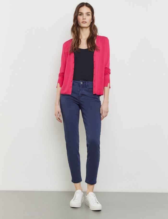 TAIFU 7/8-length jeans in a slim fit Bukser Blå | TJXD0205