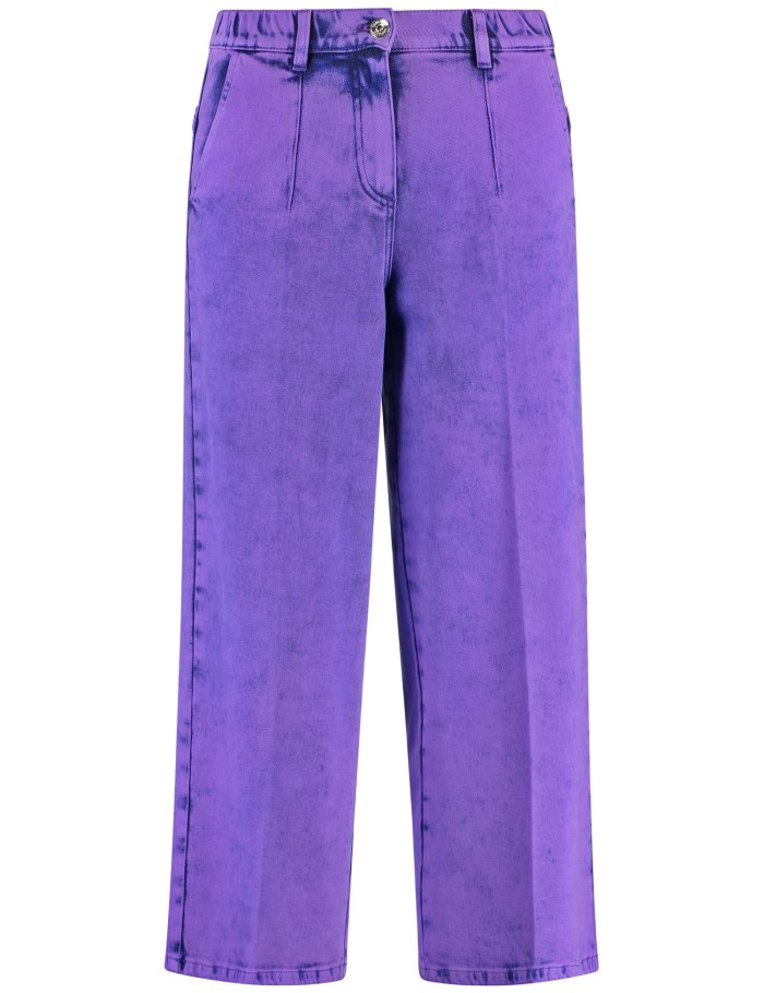 SAMOON 7/8-length jeans with a wide leg, Lotta Bukser Lilla | XTOP1266