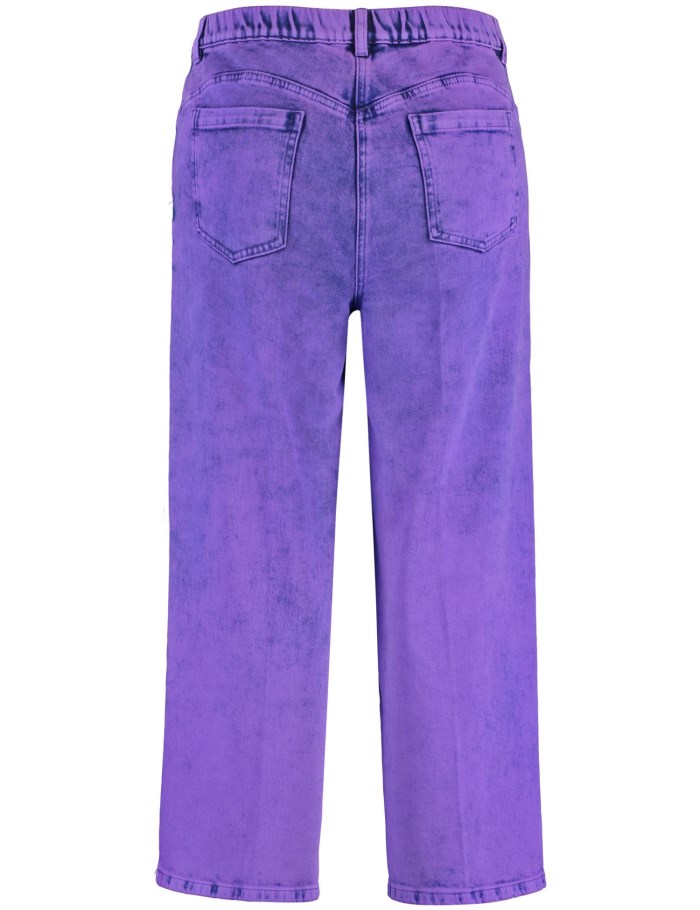 SAMOON 7/8-length jeans with a wide leg, Lotta Bukser Lilla | XTOP1266