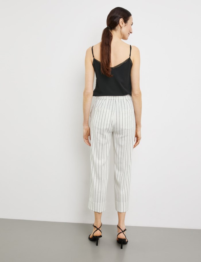 Gerry Weber 7/8-length trousers in a linen blend Bukser Hvite | FEVY3056