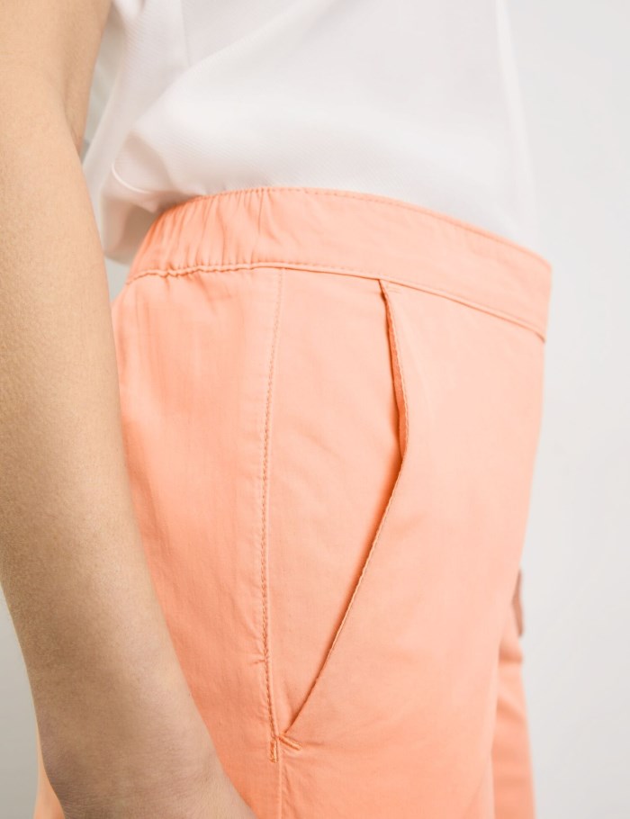 Gerry Weber 7/8-length trousers with a stretch waistband on the back Bukser Oransje | UHMY9168