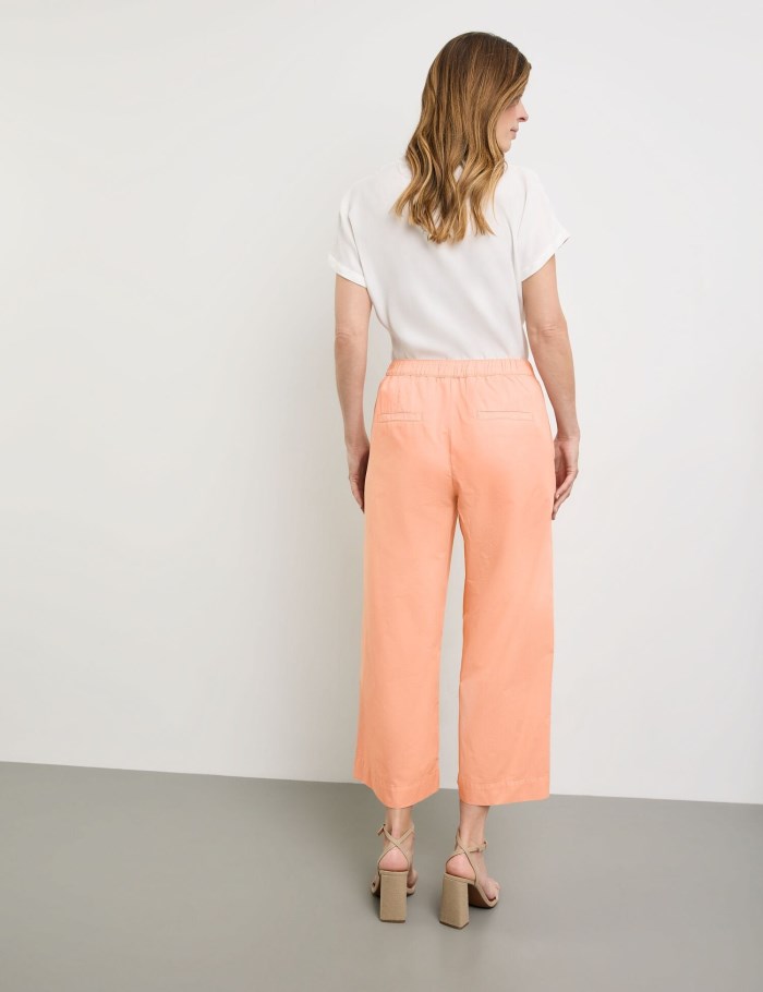 Gerry Weber 7/8-length trousers with a stretch waistband on the back Bukser Oransje | UHMY9168