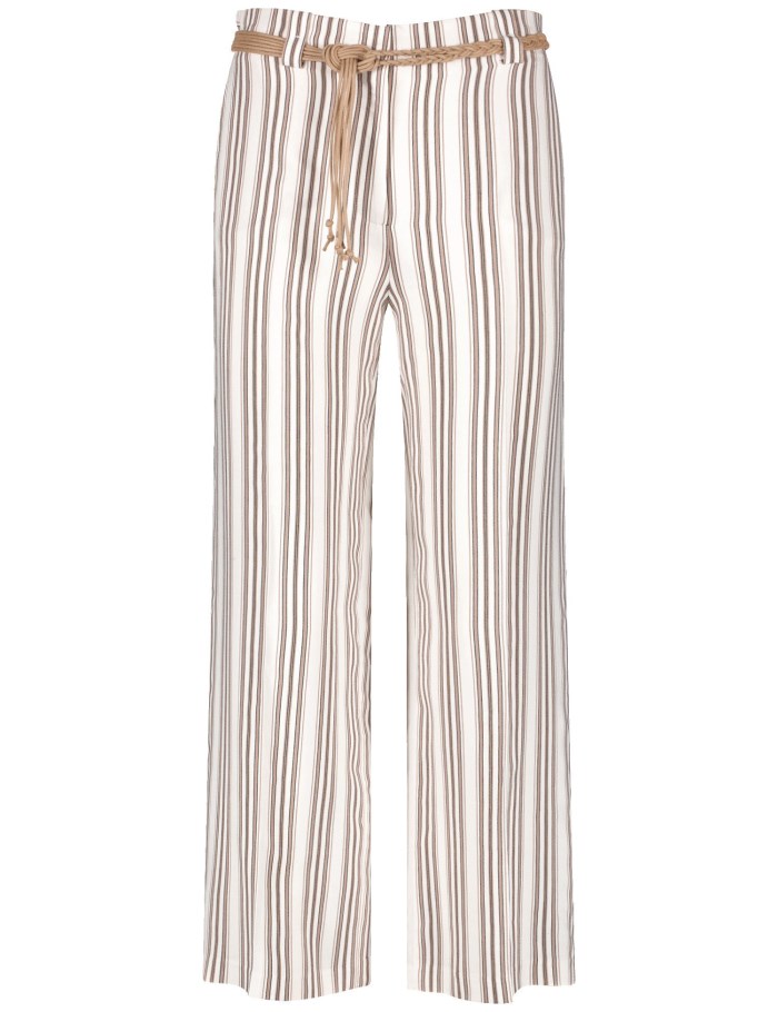 Gerry Weber 7/8-length trousers with a tie-around belt Bukser Beige | CWYL4881