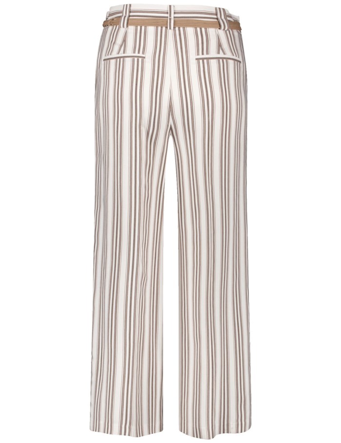 Gerry Weber 7/8-length trousers with a tie-around belt Bukser Beige | CWYL4881