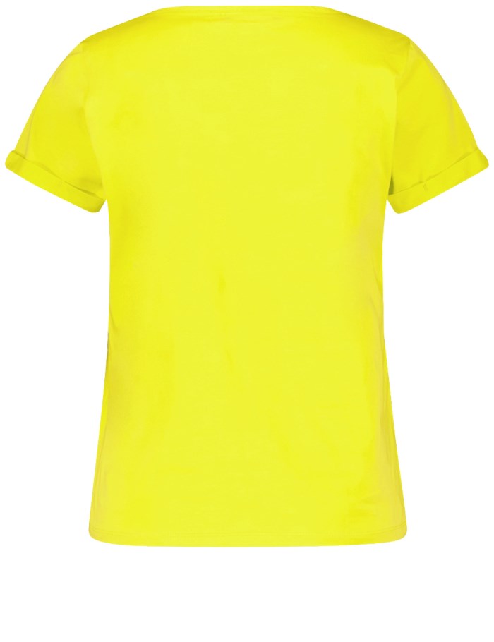 TAIFU Basic T-shirt T-skjorte Gul | QHSI0072