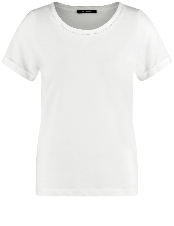 TAIFU Basic T-shirt T-skjorte Hvite | ABRS6946