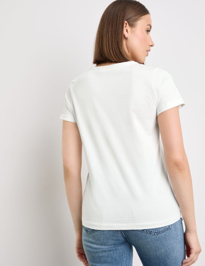 TAIFU Basic T-shirt T-skjorte Hvite | ABRS6946