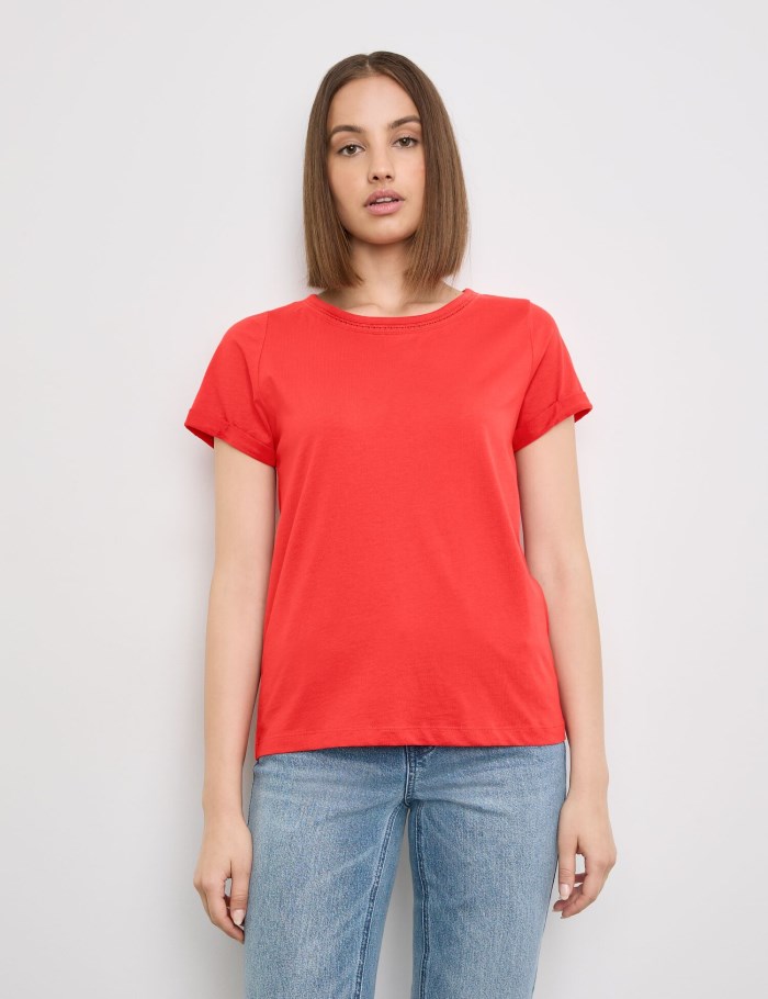 TAIFU Basic T-shirt T-skjorte Rød | XGYO1906