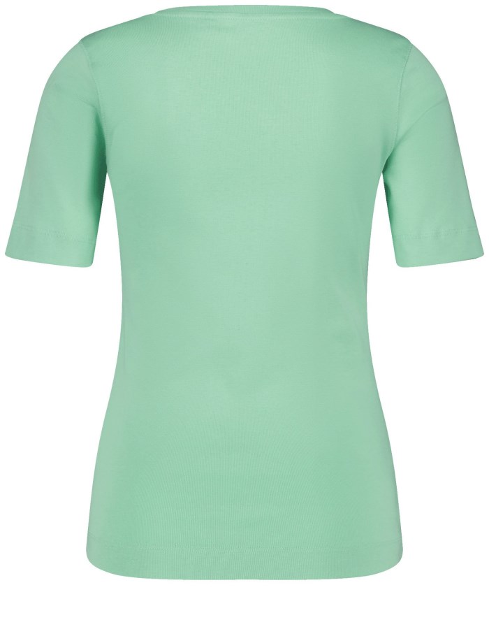 Gerry Weber Basic cotton T-shirt T-skjorte Grønn | CJMP8433